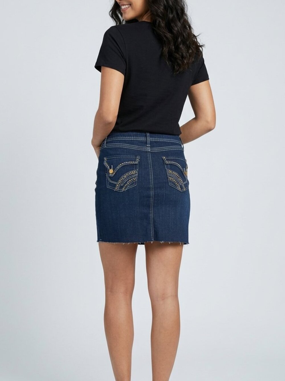 Out Jeans Skirt Dark-wash denim stretch Size 10